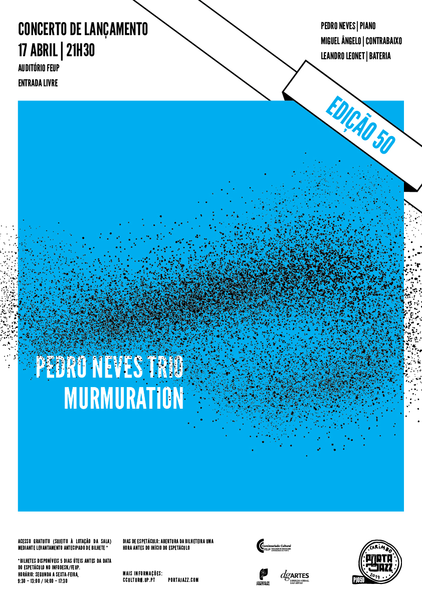 cartaz lançamento Pedro Neves Trio - Murmuration